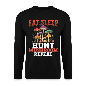 Mushroom Pickers Mushroom Pickers Mushroom Pickers Mushroom Pickers - Unisex Sweatshirt - black - Front - Alina (178cm) & Michal (187cm)