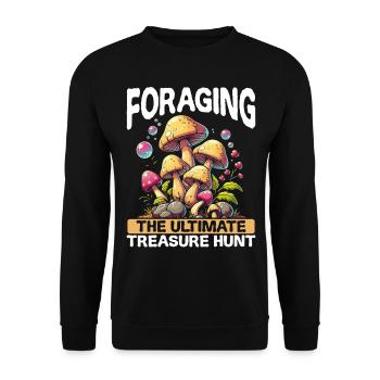 Mushroom Pickers Mushroom Pickers Mushroom Pickers Mushroom Pickers - Unisex Sweatshirt - black - Front - Alina (178cm) & Michal (187cm)