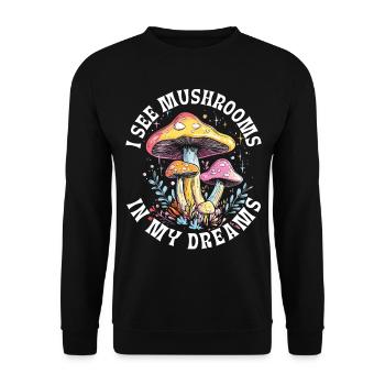 Mushroom Pickers Mushroom Pickers Mushroom Pickers Mushroom Pickers - Unisex Sweatshirt - black - Front - Alina (178cm) & Michal (187cm)