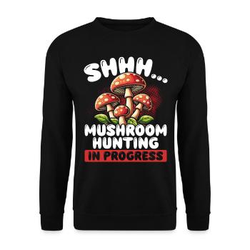 Mushroom Pickers Mushroom Pickers Mushroom Pickers Mushroom Pickers - Unisex Sweatshirt - black - Front - Alina (178cm) & Michal (187cm)