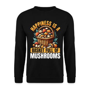 Mushroom Pickers Mushroom Pickers Mushroom Pickers Mushroom Pickers - Unisex Sweatshirt - black - Front - Alina (178cm) & Michal (187cm)