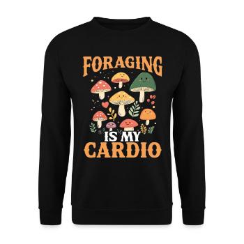 Mushroom Pickers Mushroom Pickers Mushroom Pickers Mushroom Pickers - Unisex Sweatshirt - black - Front - Alina (178cm) & Michal (187cm)