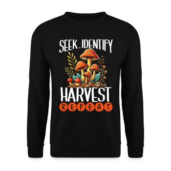 Mushroom Pickers Mushroom Pickers Mushroom Pickers Mushroom Pickers - Unisex Sweatshirt - black - Front - Alina (178cm) & Michal (187cm)