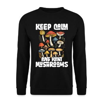 Mushroom Pickers Mushroom Pickers Mushroom Pickers Mushroom Pickers - Unisex Sweatshirt - black - Front - Alina (178cm) & Michal (187cm)