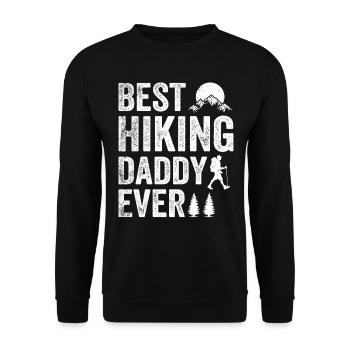 Best Hiking Daddy Ever - Mountain Hiking Dad - Unisex Sweatshirt - black - Front - Alina (178cm) & Michal (187cm)