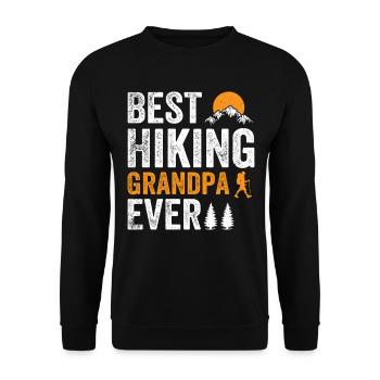 Meilleur grand-père de randonnée de tous les temps - Grand-père de randonnée en plein air - Sweat-shirt Unisexe - noir - Devant - Alina (178cm) & Michal (187cm)