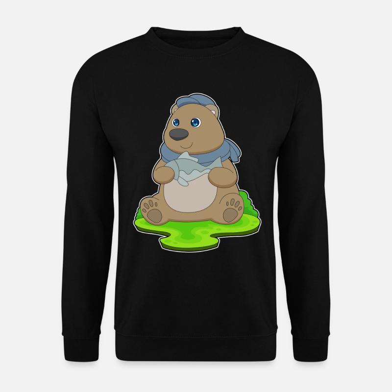 Bear Fish - Unisex Sweatshirt - black