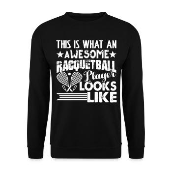 Racquetball Awesome Racquetball Player - Unisex Sweatshirt - black - Front - Alina (178cm) & Michal (187cm)