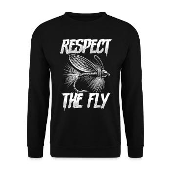 Fly Tying Fly Tying Fly Fishing Fly Fishing - Unisex Sweatshirt - black - Front - Alina (178cm) & Michal (187cm)