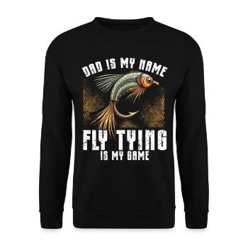 Fly Tying Fly Tying Fly Fishing Fly Fishing - Unisex Sweatshirt - black - Front - Alina (178cm) & Michal (187cm)