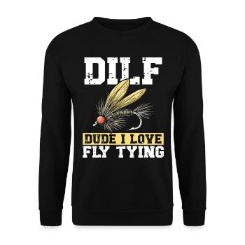 Fly Tying Fly Tying Fly Fishing Fly Fishing - Unisex Sweatshirt - black - Front - Alina (178cm) & Michal (187cm)