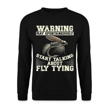 Fly Tying Fly Tying Fly Fishing Fly Fishing - Unisex Sweatshirt - black - Front - Alina (178cm) & Michal (187cm)