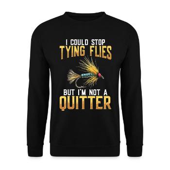 Fly Tying Fly Tying Fly Fishing Fly Fishing - Unisex Sweatshirt - black - Front - Alina (178cm) & Michal (187cm)