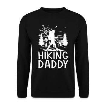 Hiking Daddy Hiking Lover Mountain Hiking Daddy - Unisex Pullover - Schwarz - Vorne - Alina (178cm) & Michal (187cm)