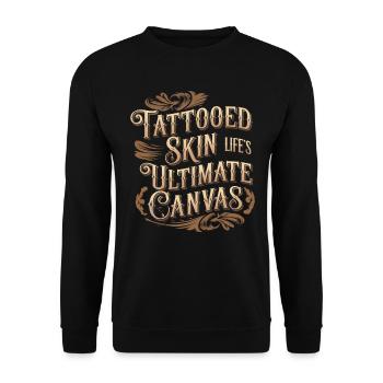 Tattoo Studio Tattoo Artist Tattoo Ideas - Unisex Sweatshirt - black - Front - Alina (178cm) & Michal (187cm)