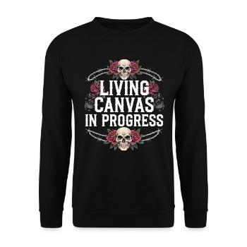 Tattoo Studio Tattoo Artist Tattoo Ideen - Unisex Pullover - Schwarz - Vorne - Alina (178cm) & Michal (187cm)