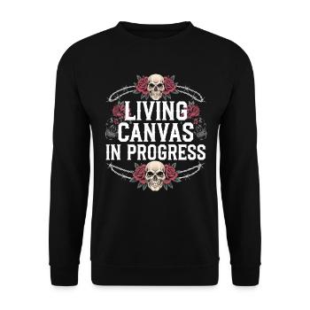 Tattoo Studio Tattoo Artist Tattoo Ideen - Unisex Pullover - Schwarz - Vorne - Alina (178cm) & Michal (187cm)