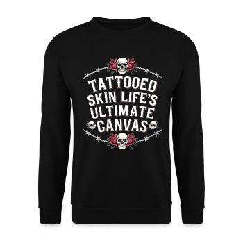 Tattoo Studio Tattoo Artist Tattoo Ideas - Unisex Sweatshirt - black - Front - Alina (178cm) & Michal (187cm)