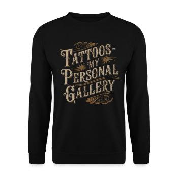 Tattoo Studio Tattoo Artist Tattoo Ideas - Unisex Sweatshirt - black - Front - Alina (178cm) & Michal (187cm)