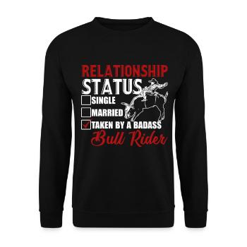 Bull Riding Taken By A Badass Bull Rider - Unisex Sweatshirt - black - Front - Alina (178cm) & Michal (187cm)