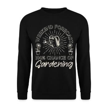 Week-end de jardinage pour les amoureux des plantes - Sweat-shirt Unisexe - noir - Devant - Alina (178cm) & Michal (187cm)