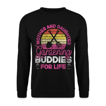 Plant Lover Gardening Mom Daughter - Unisex Sweatshirt - black - Front - Alina (178cm) & Michal (187cm)