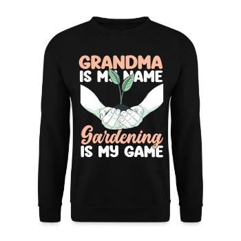 Plant Lover Gardening Grandma - Unisex Pullover - Schwarz - Vorne - Alina (178cm) & Michal (187cm)