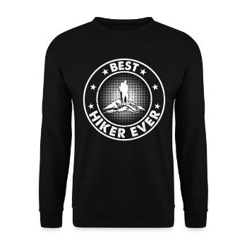 Best Hiker ever - Mountain Hiking Mountain Hiker - Unisex Pullover - Schwarz - Vorne - Alina (178cm) & Michal (187cm)
