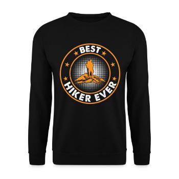 Best Hiker ever - Mountain Hiker Outdoor Hiking - Unisex Pullover - Schwarz - Vorne - Alina (178cm) & Michal (187cm)
