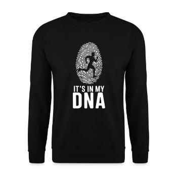 La course à pied est dans mon ADN - Sweat-shirt Unisexe - noir - Devant - Alina (178cm) & Michal (187cm)
