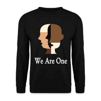 We Are One Diversity Equality Tolerance - Unisex Sweatshirt - black - Front - Alina (178cm) & Michal (187cm)