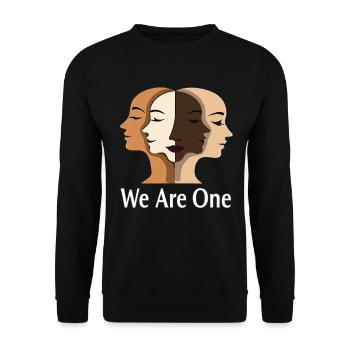 Nous sommes un Diversité Égalité Tolérance - Sweat-shirt Unisexe - noir - Devant - Alina (178cm) & Michal (187cm)