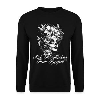 Tattoo Studio Tattoo Artist Tattoo Ideas - Unisex Sweatshirt - black - Front - Alina (178cm) & Michal (187cm)