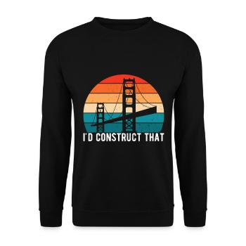 Ingénieur des ponts Construction de ponts - Sweat-shirt Unisexe - noir - Devant - Alina (178cm) & Michal (187cm)
