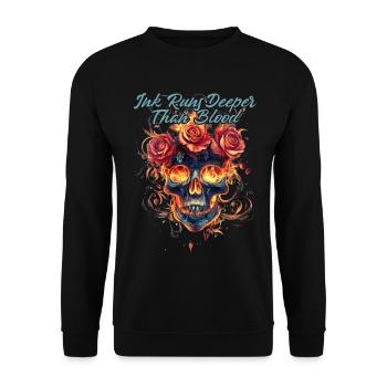 Tattoo Studio Tattoo Artist Tattoo Ideen - Unisex Pullover - Schwarz - Vorne - Alina (178cm) & Michal (187cm)