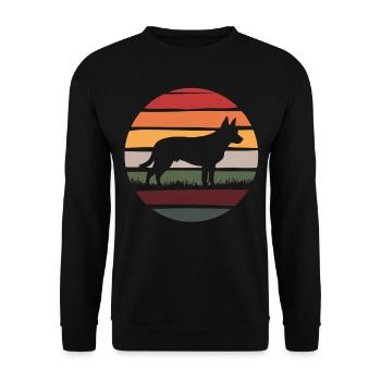 Rétro australien bovin chien bleu talon cadeaux - Sweat-shirt Unisexe - noir - Devant - Alina (178cm) & Michal (187cm)