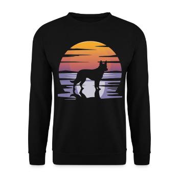 Rétro australien bovin chien bleu talon cadeaux - Sweat-shirt Unisexe - noir - Devant - Alina (178cm) & Michal (187cm)