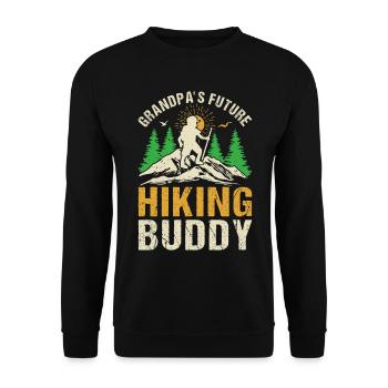 Grandpa's Future Hiking Buddy - Outdoor Hiking - Unisex Sweatshirt - black - Front - Alina (178cm) & Michal (187cm)