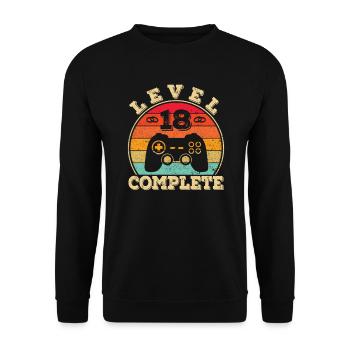 18. Hochzeitstag 18 Jahre Ehe Türkishochzeit - Unisex Pullover - Schwarz - Vorne - Alina (178cm) & Michal (187cm)