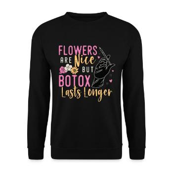 Plastic Surgery Flowers Are Nice Cosmetic Surgeon - Unisex Sweatshirt - black - Front - Alina (178cm) & Michal (187cm)