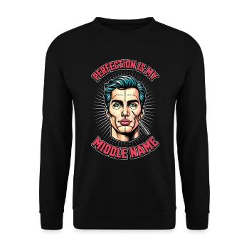 Plastic Surgery Perfection Is My Beauty Therapist - Unisex Sweatshirt - black - Front - Alina (178cm) & Michal (187cm)