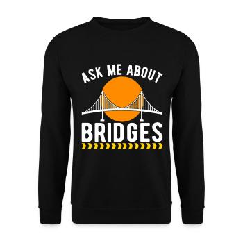 Ingénieur des ponts Construction de ponts - Sweat-shirt Unisexe - noir - Devant - Alina (178cm) & Michal (187cm)