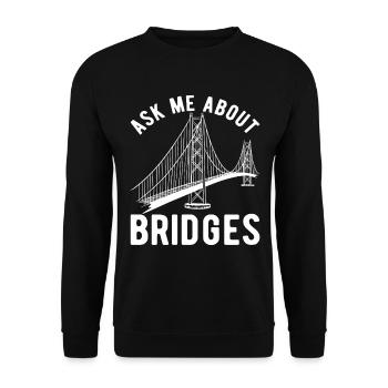 Ingénieur des ponts Construction de ponts - Sweat-shirt Unisexe - noir - Devant - Alina (178cm) & Michal (187cm)
