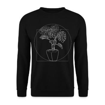 Amoureux des plantes jardinage Vitruve - Sweat-shirt Unisexe - noir - Devant - Alina (178cm) & Michal (187cm)