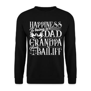 Bailiff Dad Grandpa And Bailiff - Unisex Sweatshirt - black - Front - Alina (178cm) & Michal (187cm)