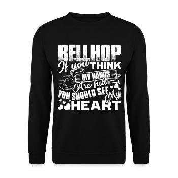 Bellhop Bellhop Full Heart - Unisex Sweatshirt - black - Front - Alina (178cm) & Michal (187cm)