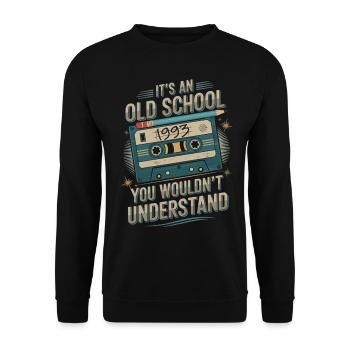 De vraies vibrations de la vieille école – 1993 - Sweat-shirt Unisexe - noir - Devant - Alina (178cm) & Michal (187cm)