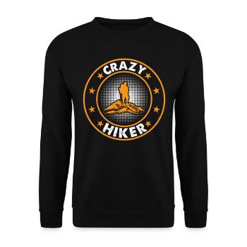 Crazy Hiker Outdoor Hiking Mountain Hiker - Unisex Pullover - Schwarz - Vorne - Alina (178cm) & Michal (187cm)