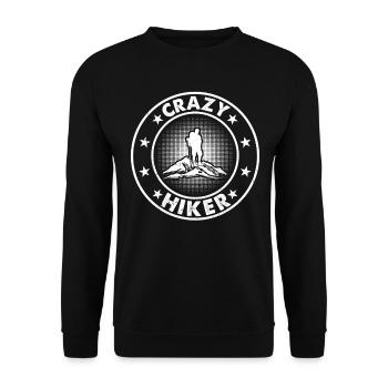 Crazy Hiker Mountain Hiking Mountain Hiker - Unisex Pullover - Schwarz - Vorne - Alina (178cm) & Michal (187cm)