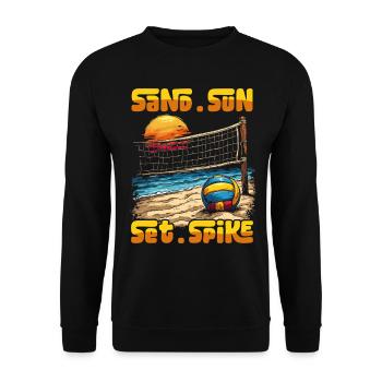 Beach Volleyball Volleyball Volleyball Players - Unisex Sweatshirt - black - Front - Alina (178cm) & Michal (187cm)